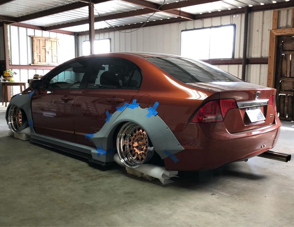 Beginner Wide Body Kit For Th Gen Civic Sedan For Both Fa