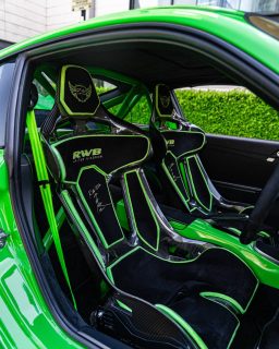 Collaborated project of "KevMannz" X "RWB UK"

KevMannz GT-Max seats with custom padding + rails and slider kit for Porsche 997.

Customized request;
- Black Alcantara with green stripe trim
- Profusion logo on headrest padding
- RWB UK at shoulder padding
- Nakai San’s signature on the backrest padding

📸 @iggypaszkowski