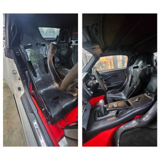 New Seat version !!
"GT-Max SLIM"

Testing fit our new full carbon bucket seat, GT-Max slim, it's perfectly fit to our S2000. New version of Alcantara padding will be coming soon, we're working on it.