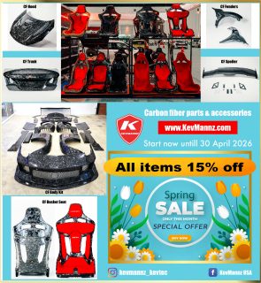 All "Carbon Fiber" items are 15% off on our website.
Spring Sale 2026 is started now until 30th April 2026.
- Carbon fiber bucket seat
- Carbon fiber wide body kit
- Carbon fiber hood
- Carbon fiber trunk
- Carbon fiber fenders
- Carbon fiber spoiler and duckbill
- Carbon fiber engine bay dress up kit
Shop now and enjoy the discount through www.KevMannz.com
#kevmannz #SpringSale2026
