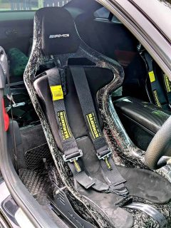 KevMannz Forged CF seats V5 in Mercedes Benz E Coupe.