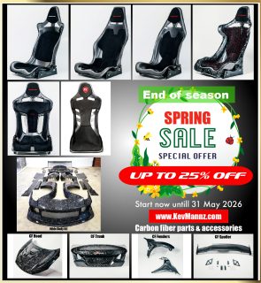 "SALE UP TO 25% OFF"
End of spring season special offer started now until 31st May 2026.
Enjoy shopping with good discount of KevMannz's carbon fiber products through website www.KevMannz.com