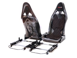 KevMannz full carbon fiber bucket seats V3, designed to fuel your passion and ignite your inner driving spirit. Featuring Corvette C7 (Z06) plug-and-play rails and slider kit, plus customized black Alcantara padding with a striking red diamond stitching pattern and Z06 logo on the headrest, these seats are the perfect catalyst for taking your driving to new heights.