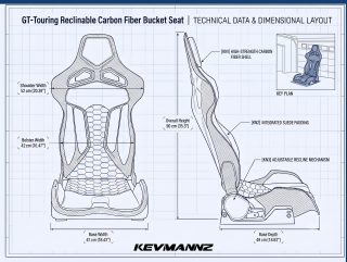 We are thrilled to announce the highly anticipated release of KevMannz Bucket Seat Technical Data & Dimensional Layout, a comprehensive resource that provides detailed information for all seat versions. This extensive guide is designed to give you a deeper understanding of our bucket seat offerings, covering every aspect of the product, from its technical specifications to its precise dimensional layout. With this valuable resource at your fingertips, you'll be able to make informed decisions and take your projects to the next level.