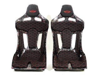 The ultimate cockpit upgrade for the legendary #MiniCooper R53 platform. 🏁

Check out this stunning Custom configuration pair of:
🔥 KevMannz GT-Max Non-Reclinable Full Carbon Fiber bucket seat

It’s all about the details:
✅ Forged carbon with red flakes shell (The perfect mix of stealth and style)
✅ Premium Alcantara padding with red honeycomb stitching pattern
✅ Embroidered R53 logo on headrest padding

Performance meets Bespoke. Are you ready to upgrade your game? Drop a comment below!👇