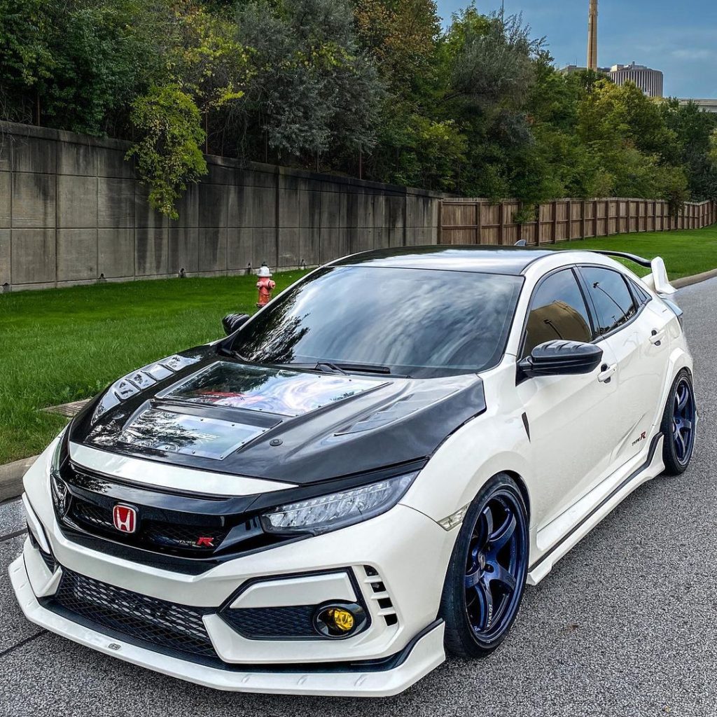 Carbon fiber + Clear hood: Hybrid V2 for 10th gen Civic 2016-2020 ...